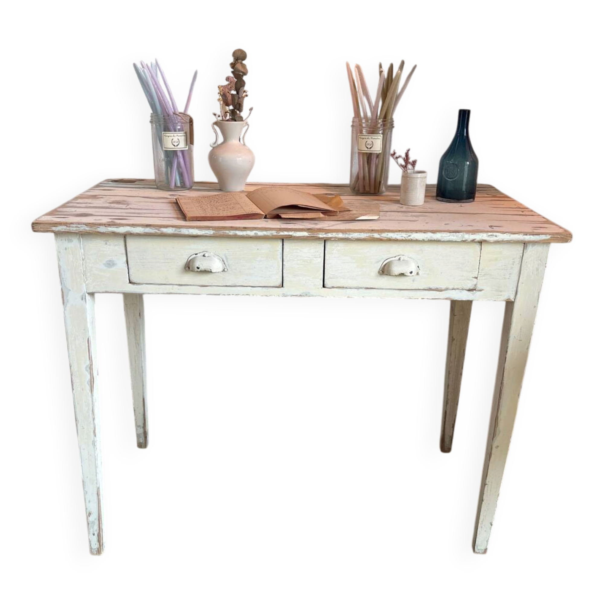 Small country table with 2 drawers
