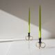 Mid-century modern metal candlestick holders by Gunnar Ander for Ystad Metal, Sweden, set of 2