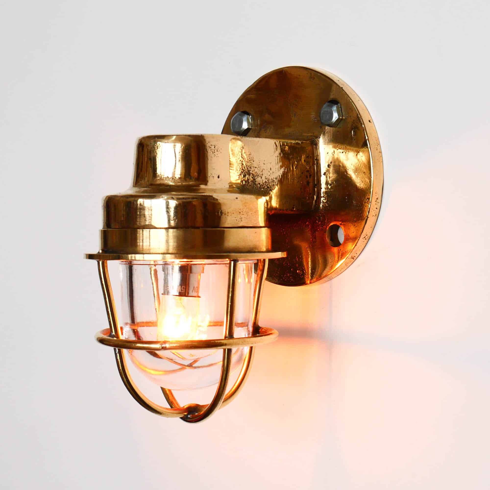 Old bronze “loupiote” wall light
