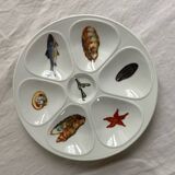 Porcelain oyster plates
