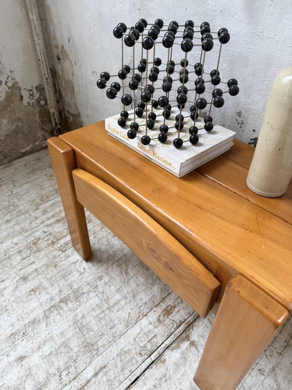 Solid elm bedside table Maison Regain