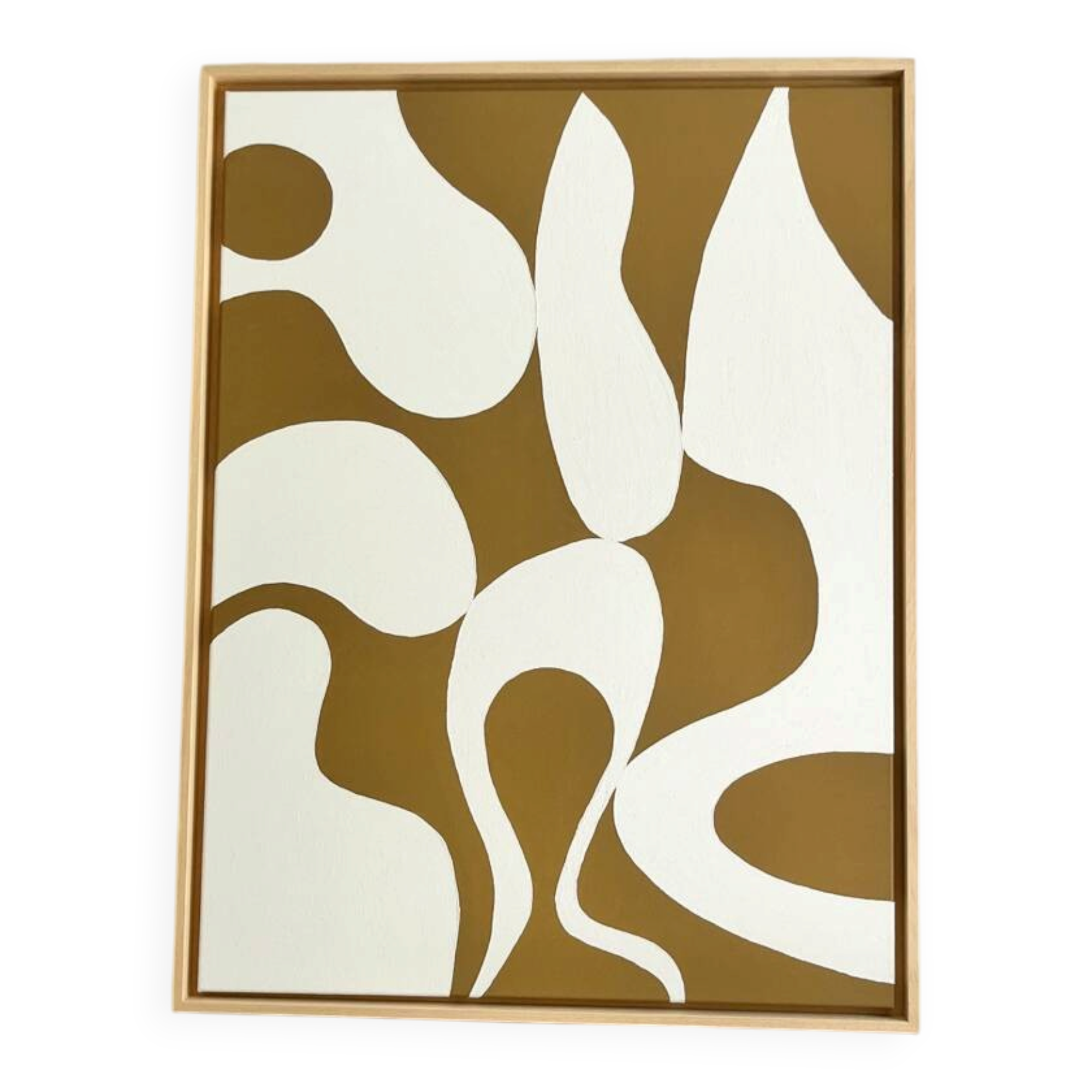 Tableau organique marron crème