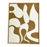 Tableau organique marron crème