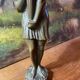 Art deco bronze candle holder