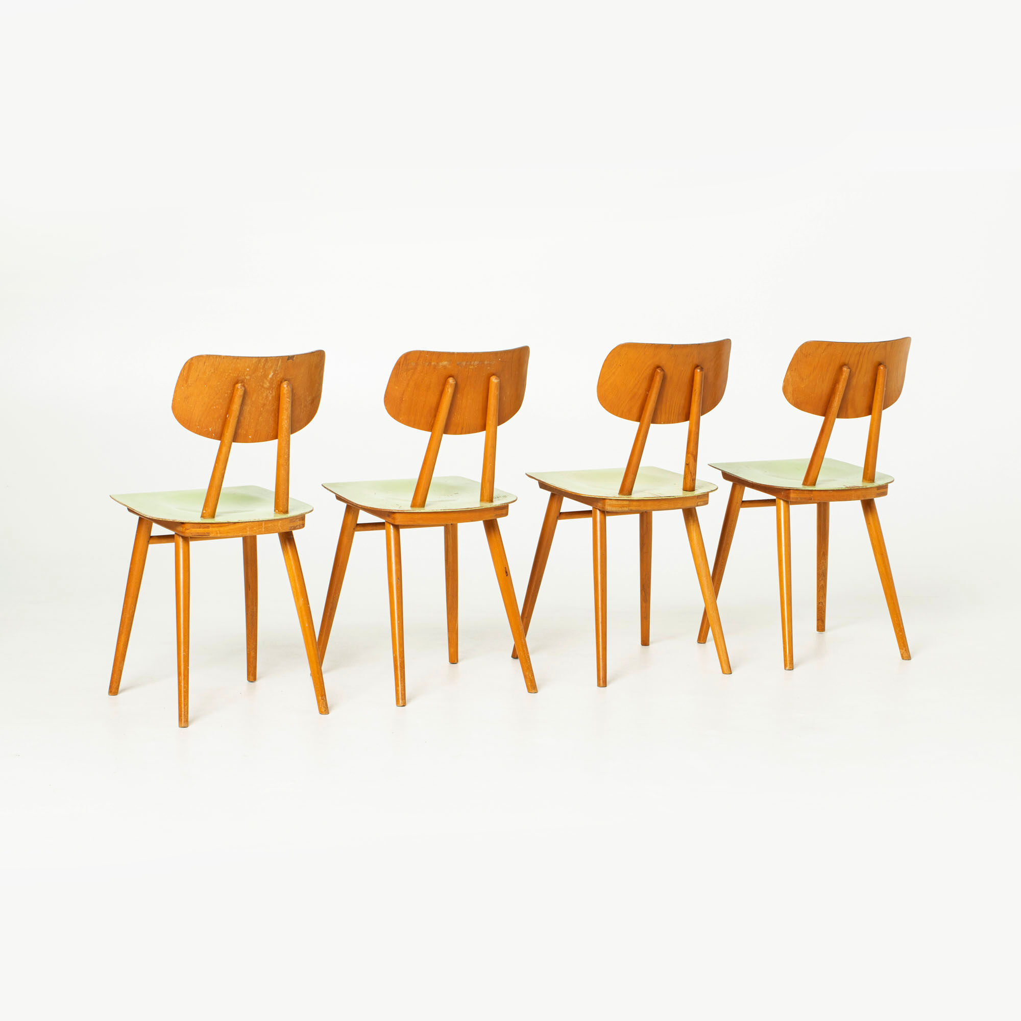 Set of 4 dining chairs by TON, Czechoslovakia, 1960s