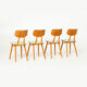 Set of 4 dining chairs by TON, Czechoslovakia, 1960s