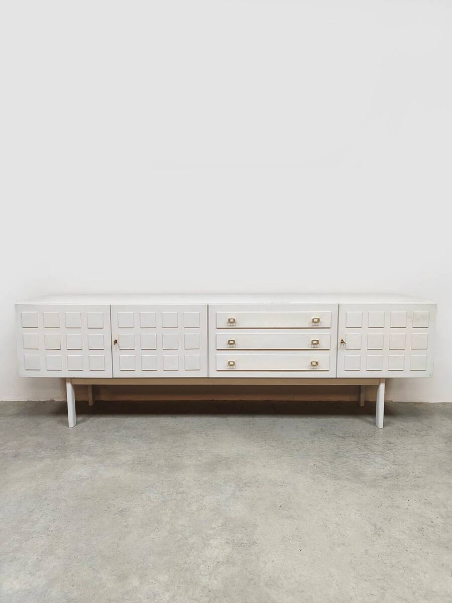 Vintage wooden credenza sideboard 'Cubism'