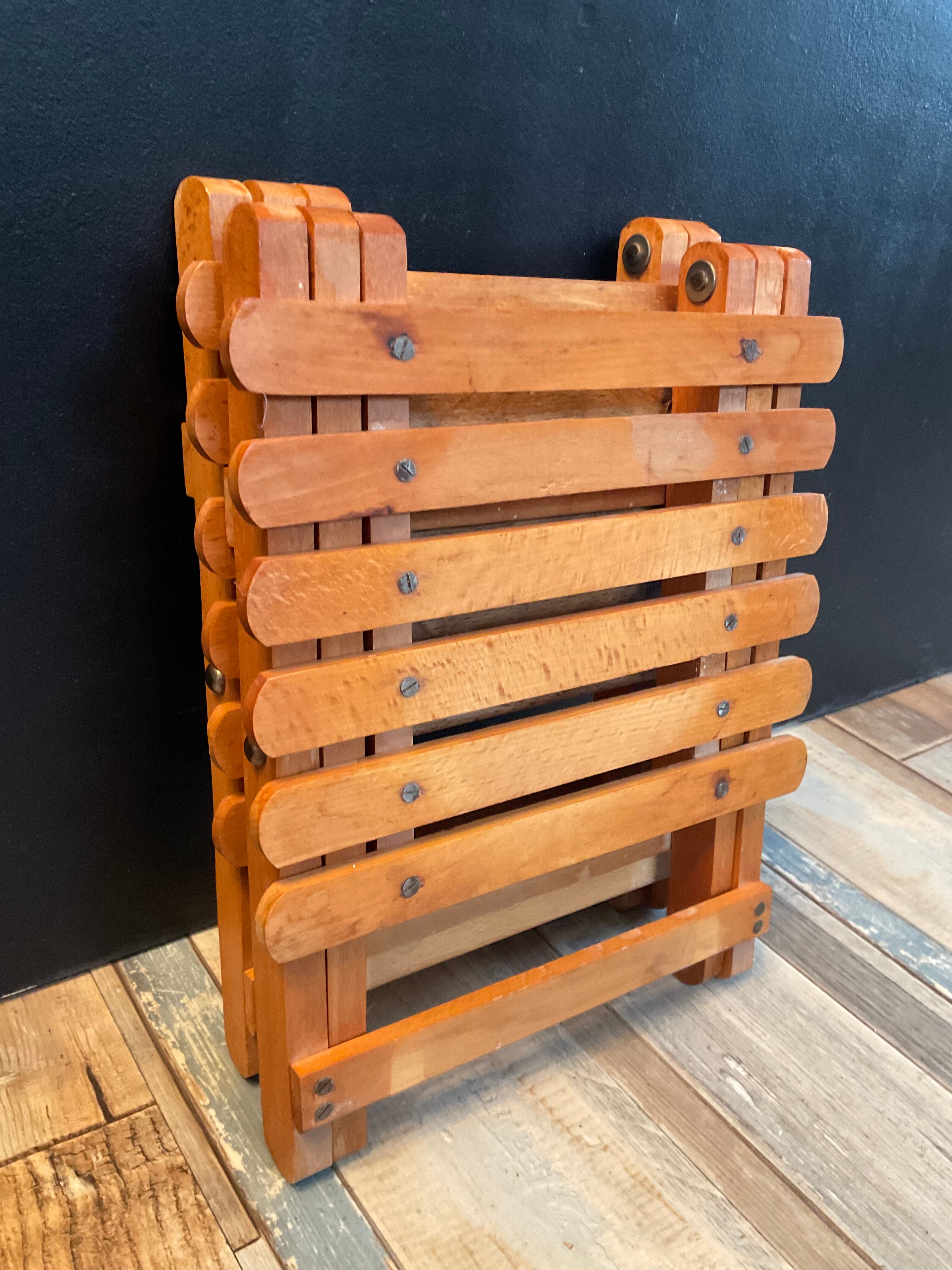 Duo of vintage folding wooden plant doors