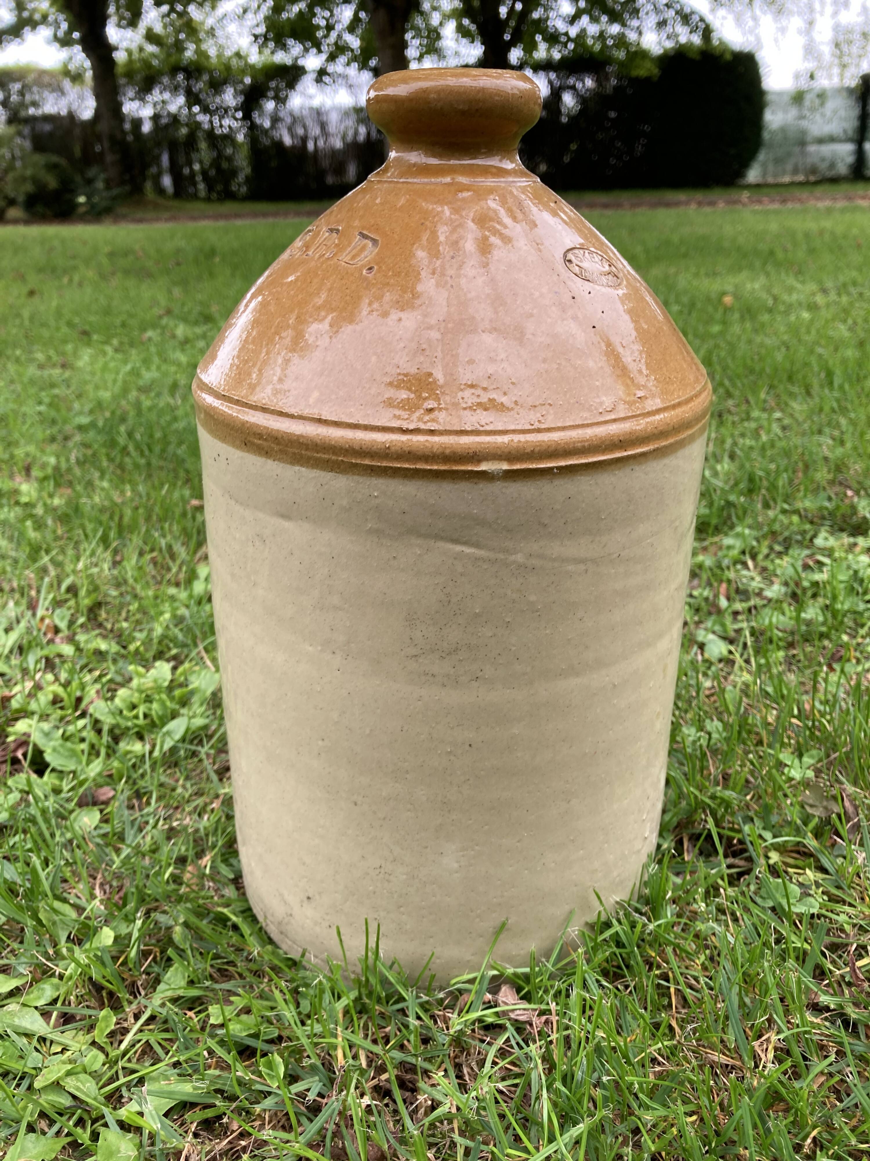 Large glazed stoneware bottle -SRD Skey Tamworth - Rum jug