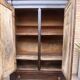 Antique 2-door walnut wardrobe, 17th century