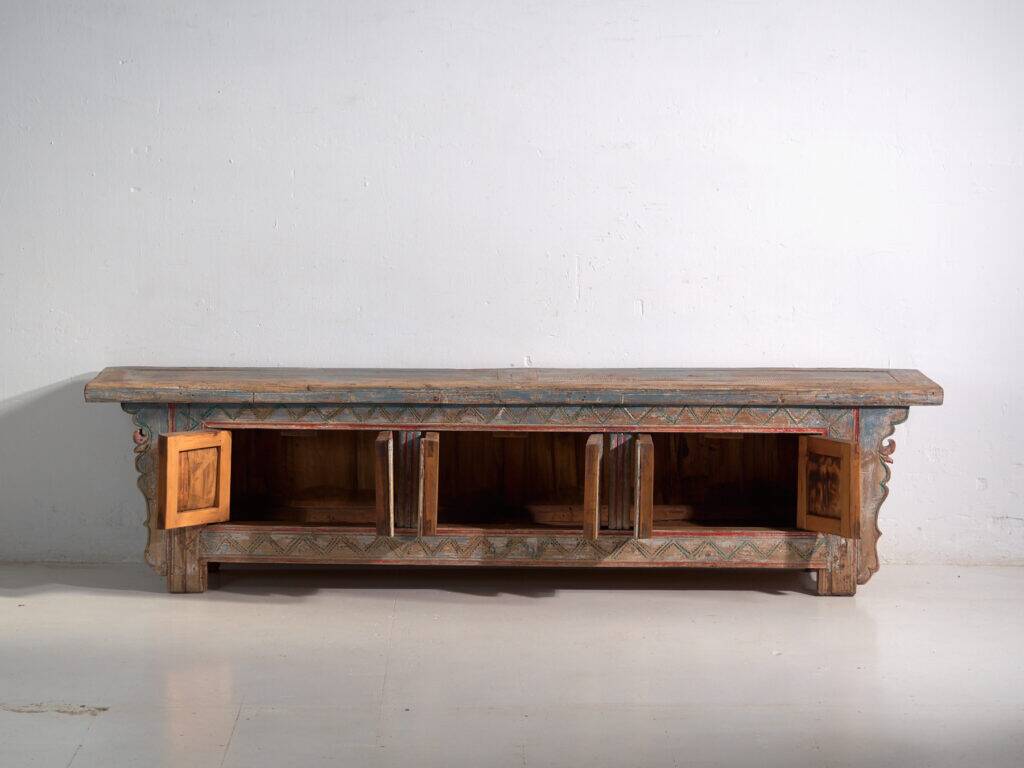 Old carved and polychrome enfilade in fir wood – China, circa 1930