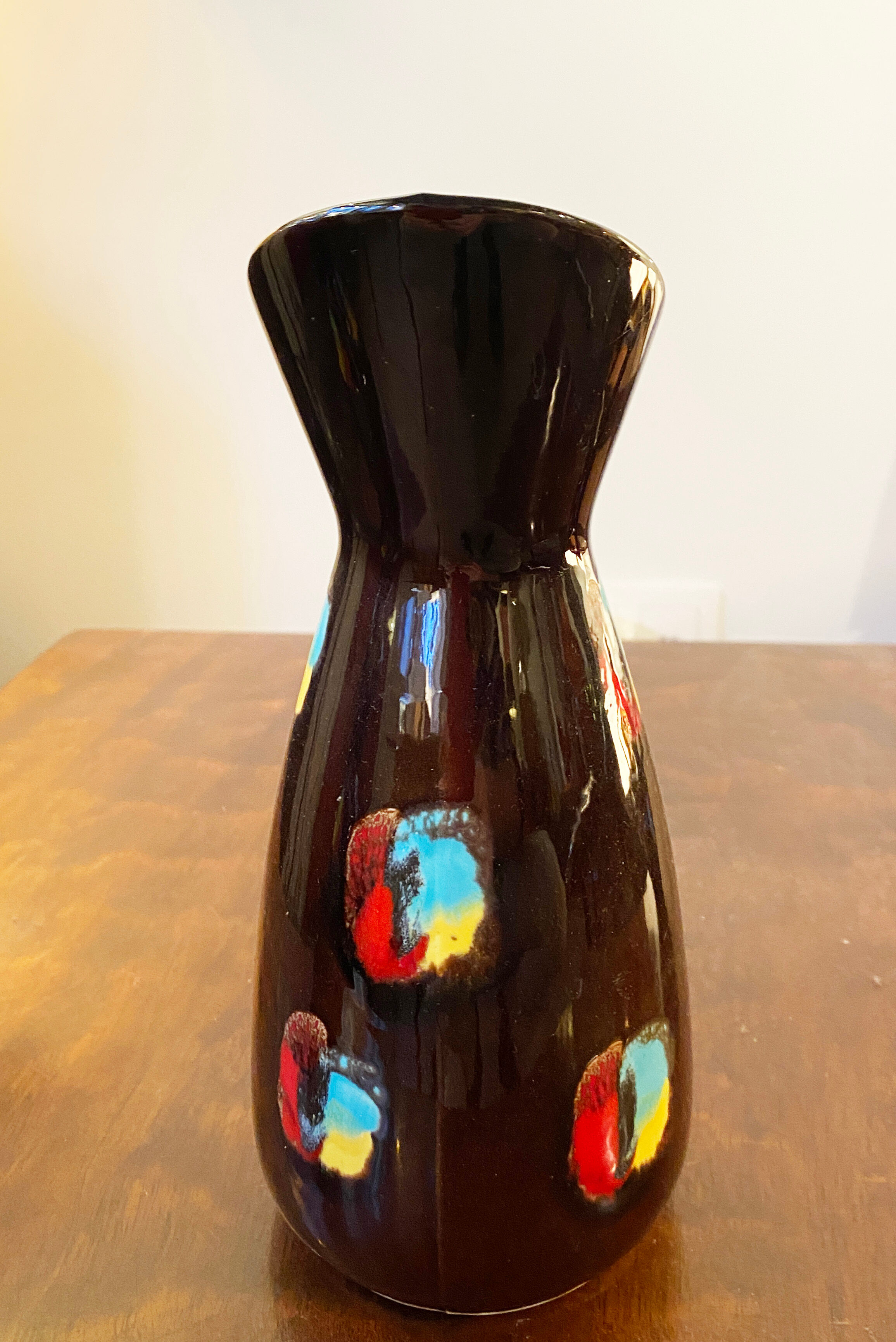 Set of three ceramic pitchers