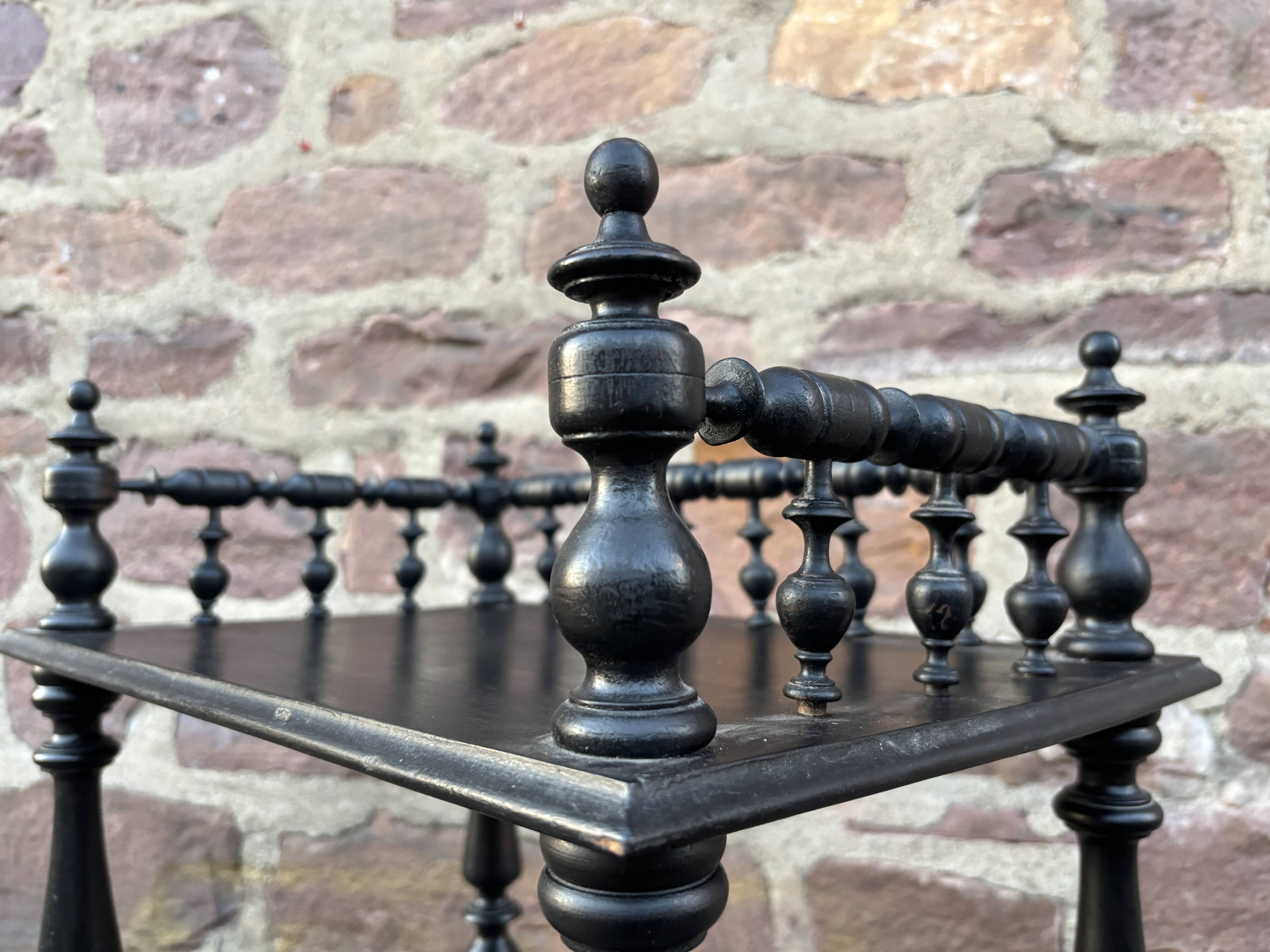 Napoleon III style blackened wood bookcase