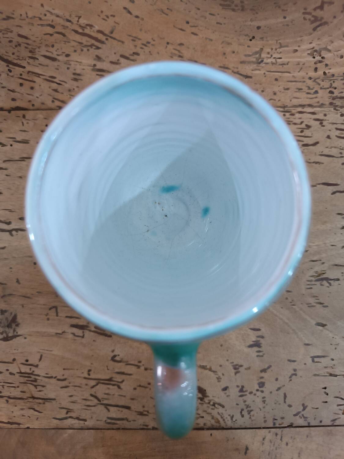 Blue ceramic mug