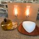 Pair of murano glass and chrome brass wall lights by keuco