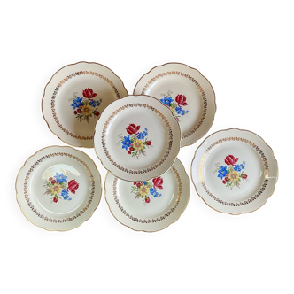 6 Sarreguemines plates