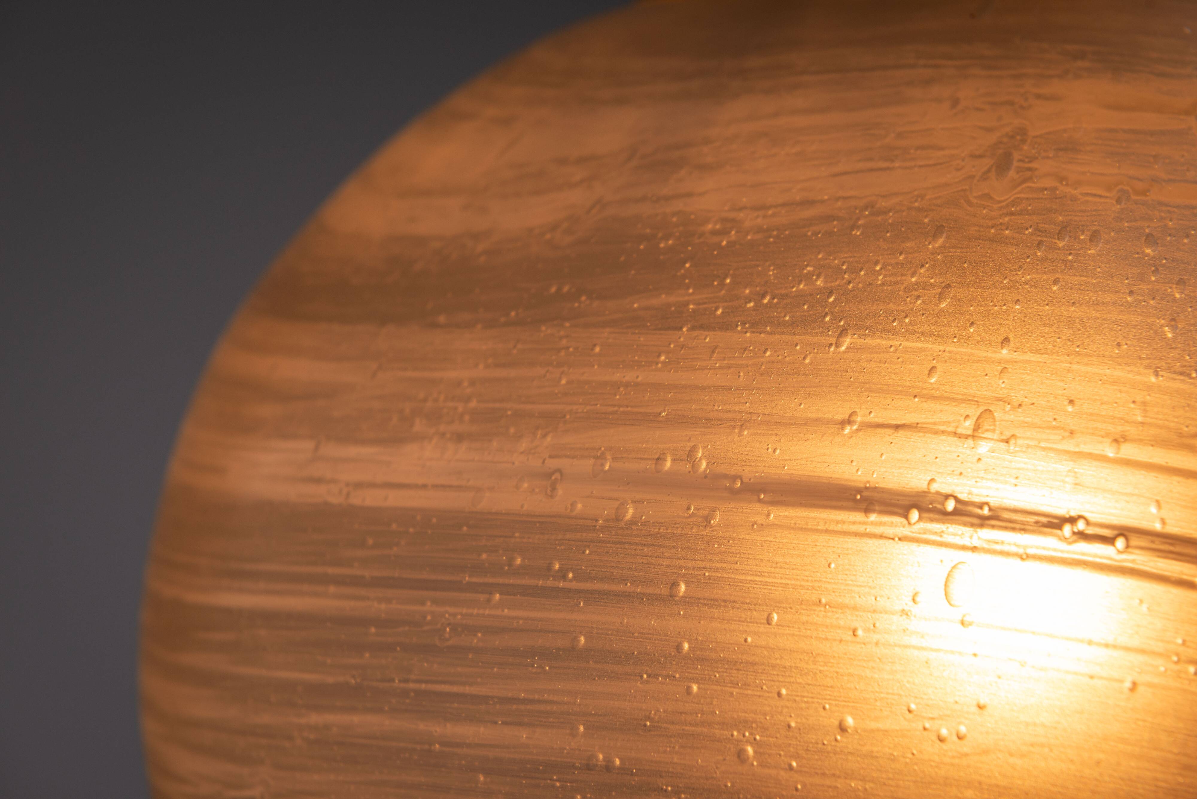 Peill & Putzler globe pendant lamp with bubble glass shade