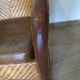 Fauteuil Style Colonial-Rotin tressé-Vintage-coussin simili cuir