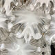 Mazzega glass white chandelier