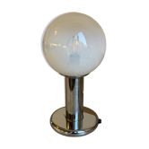 TARGETTI table lamp in chrome and transparent/white glass.