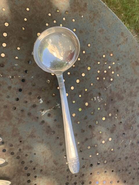 Cutlery set consisting of 49 pieces in silver metal, antique and collector's item