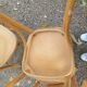 4 bistro chairs in solid blond wood, Fischel style