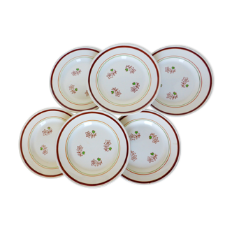 6 dessert plates from Gien, Katy model 210720