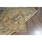 1970s Vintage Persian Handmade Wool Orange Area Rug 276x386