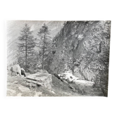 Photo argentique roches Bernard Darot XXe