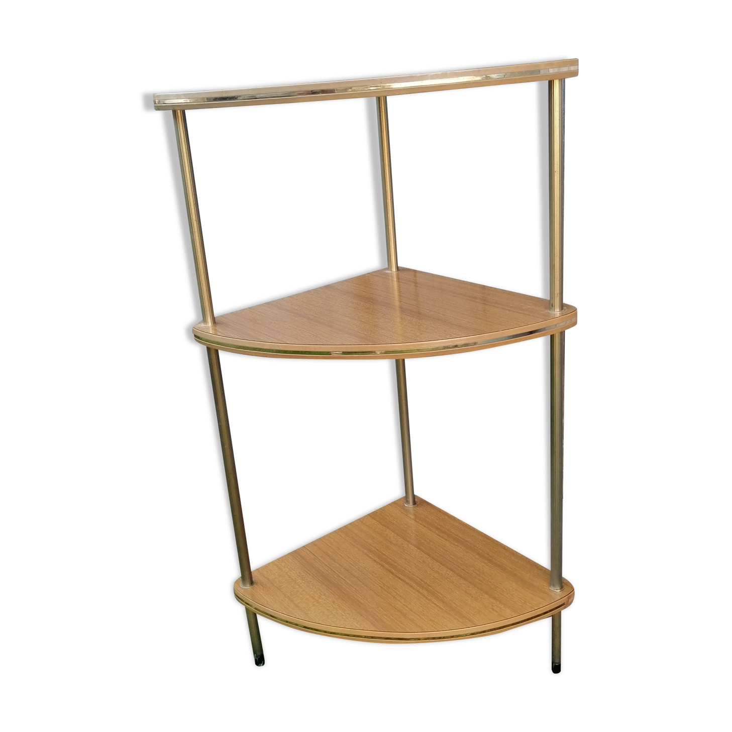 1960s Formica 3-shelf corner shelves