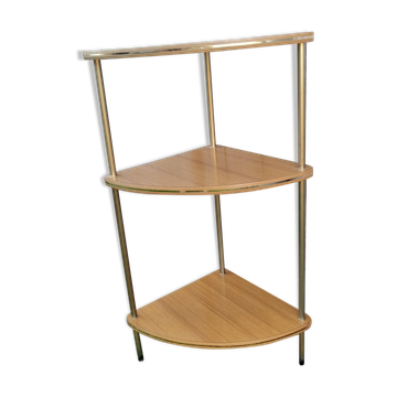 1960s corner shelves with 3 formica shelves