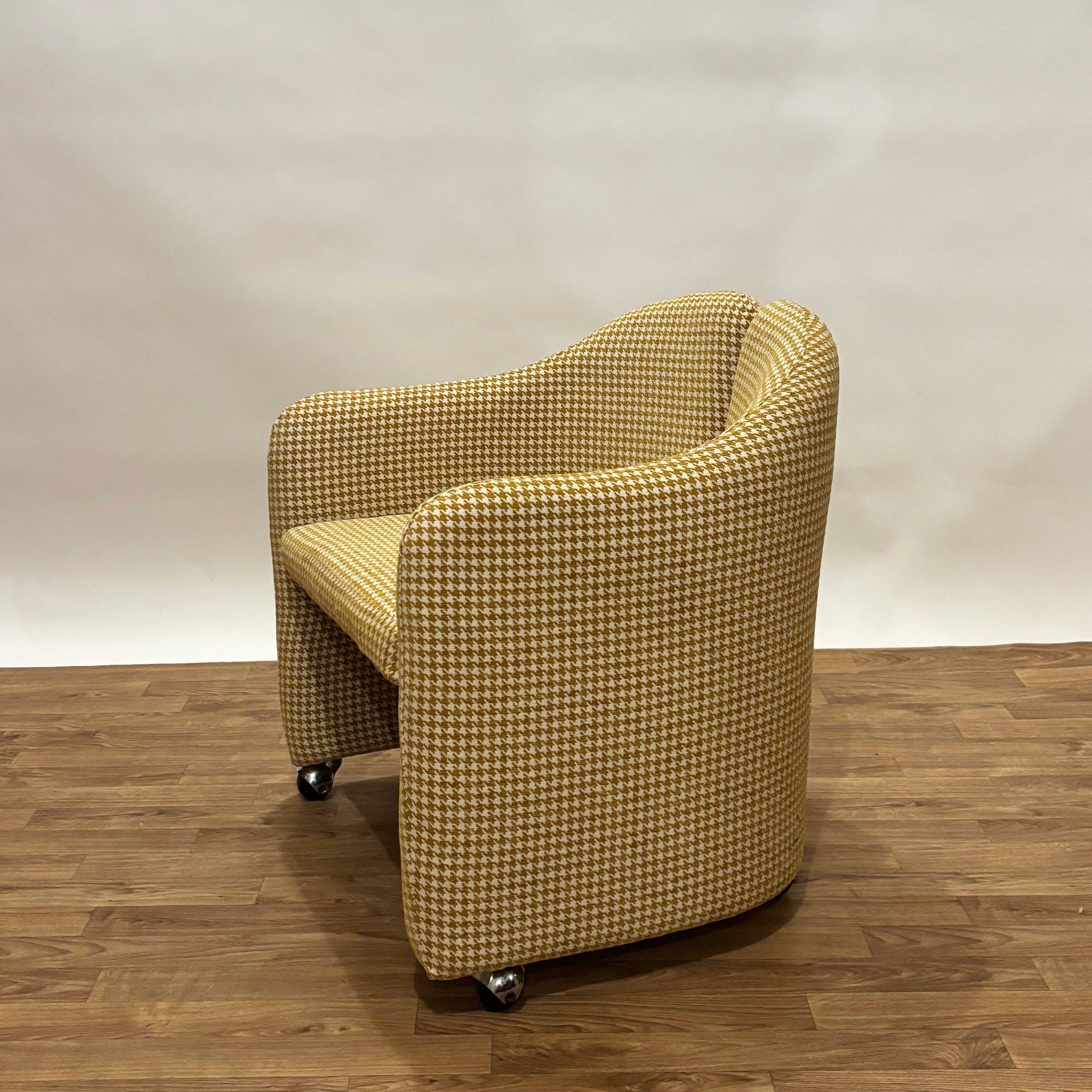 1970s Italian Tecno armchair reupholstered