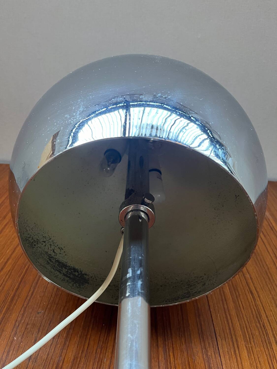 Space age metal lamp from the 70s Italy