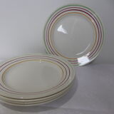 5 flat plates from Gien, Jeannino model 211205