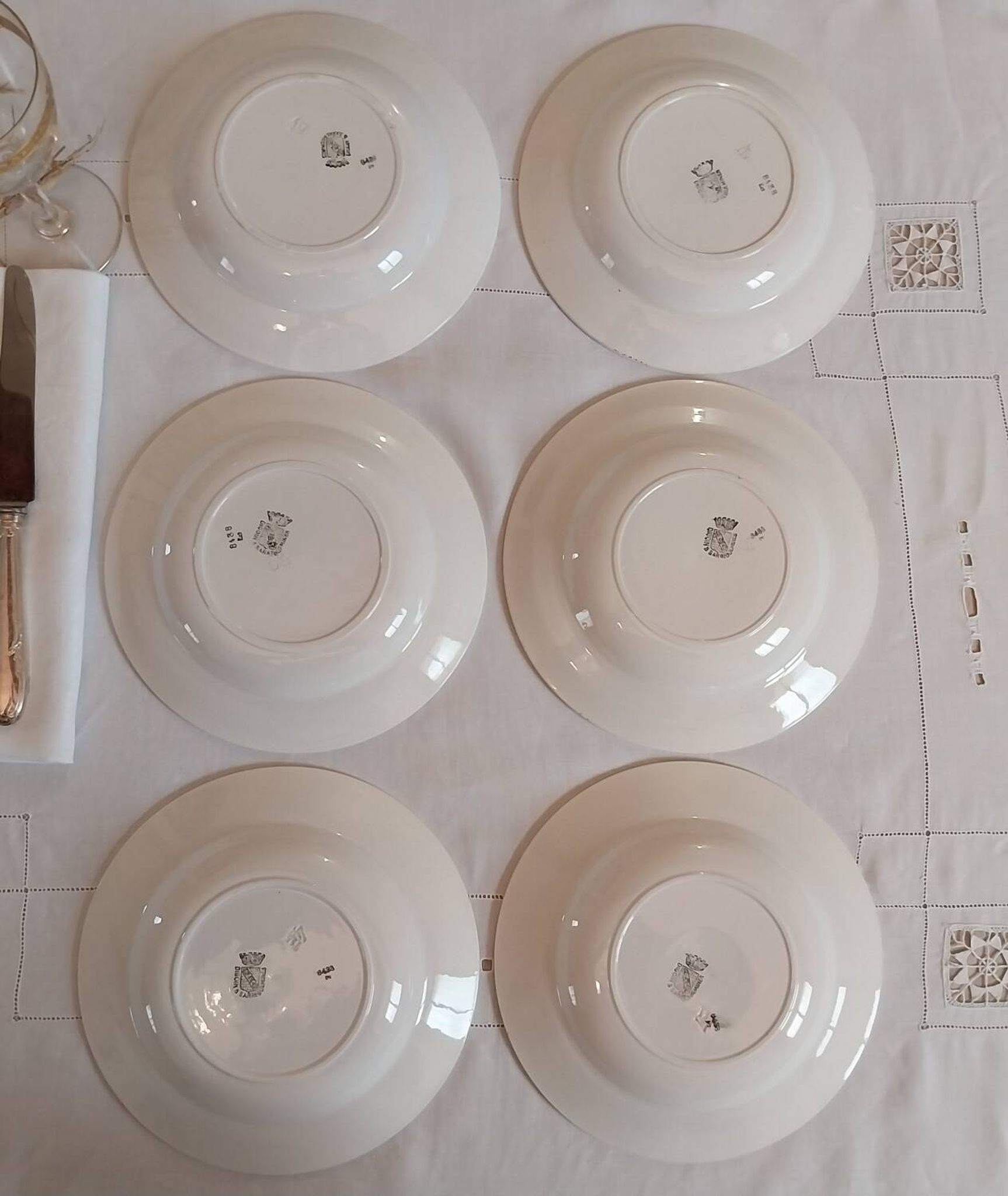 Deep plates made of ironstone from Digoin Sarreguemines.