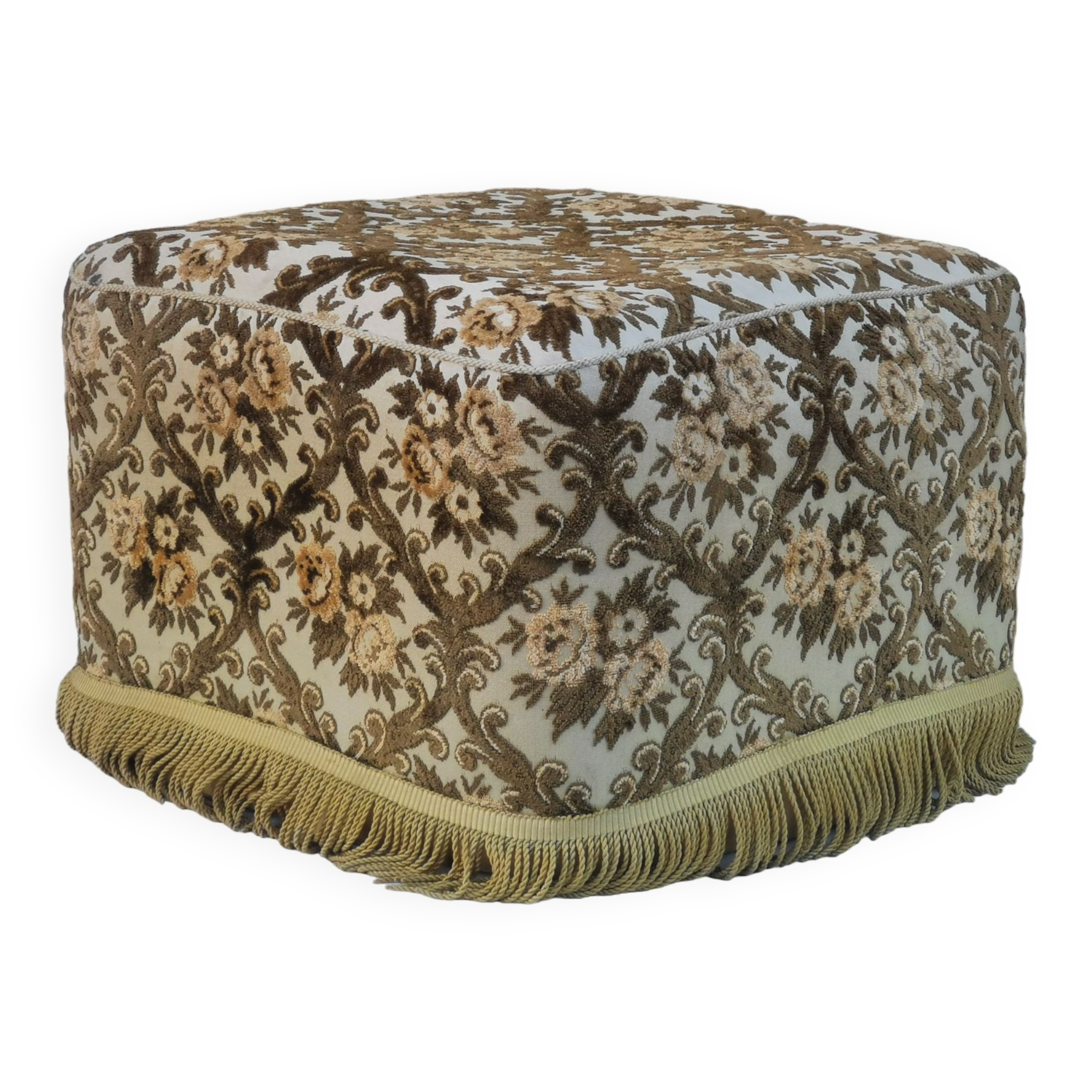 Pouf vintage a franges