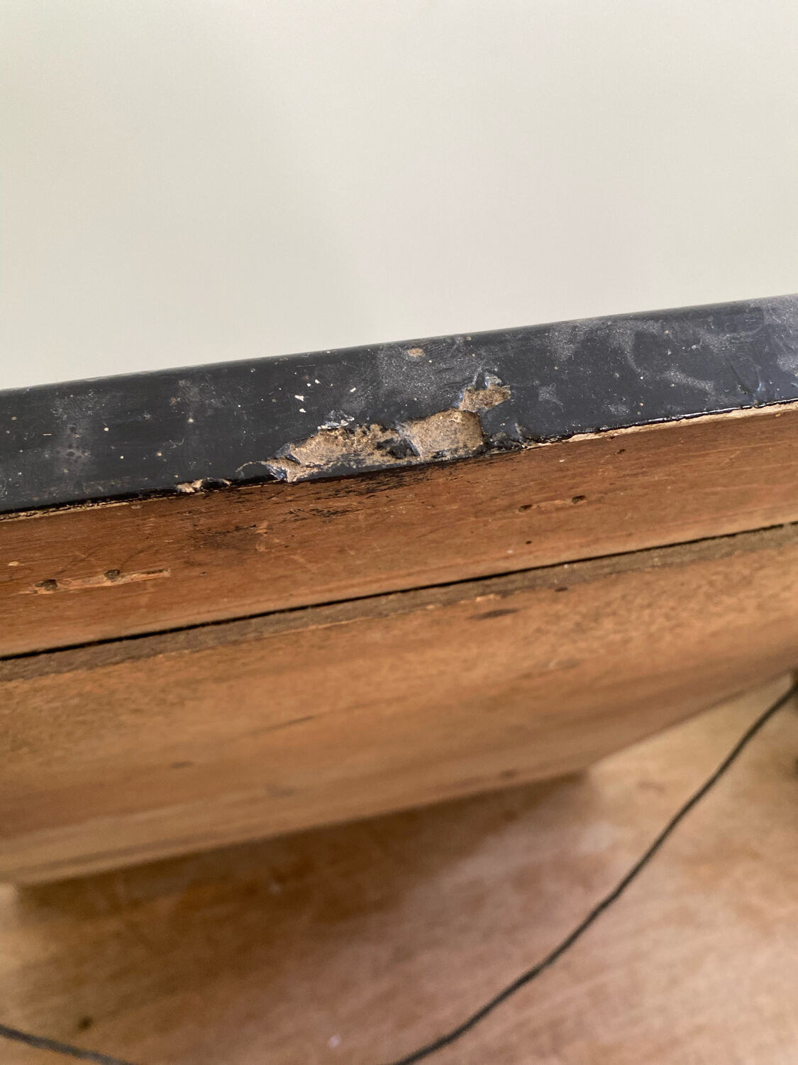 Louis Philippe period mirror with a plate repainted in black