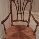 Fauteuil en bois et paille