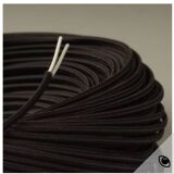 Wooden lamp base, 2-metre fabric cable.