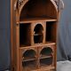 Rare Art Nouveau Light Walnut Display Cabinet – D