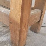 Carpenter's workbench in old solid oak - 2m50