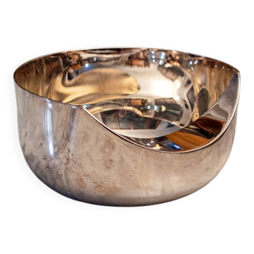 Sculptural bowl plated in silver by Lino Sabattini, 1970s.