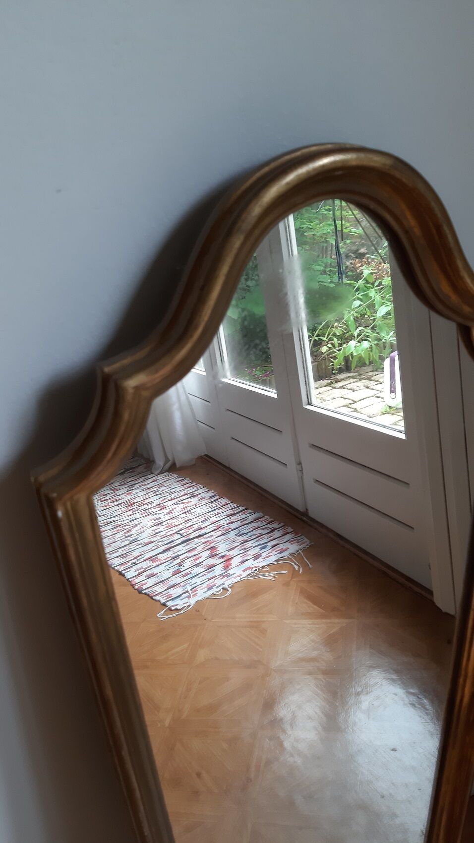 Long mirror gilded wood