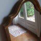 Long mirror gilded wood