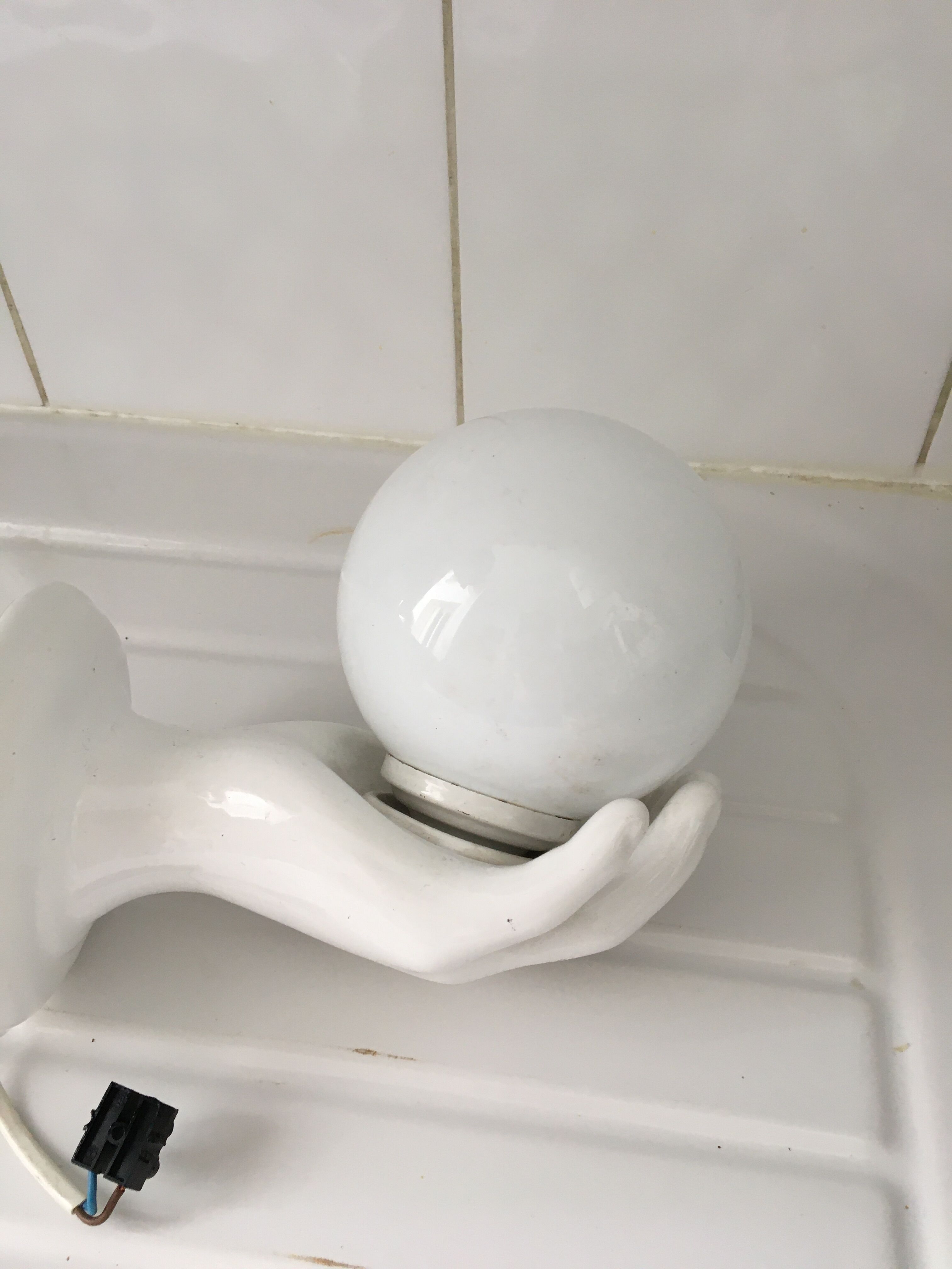 Wall lamp hand lamp ceramic vintage 70s