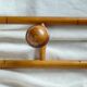 Wall coat rack with 3 hooks turned wood 1900