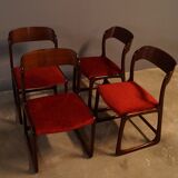 Set of 4 chairs baumann vintage 1960