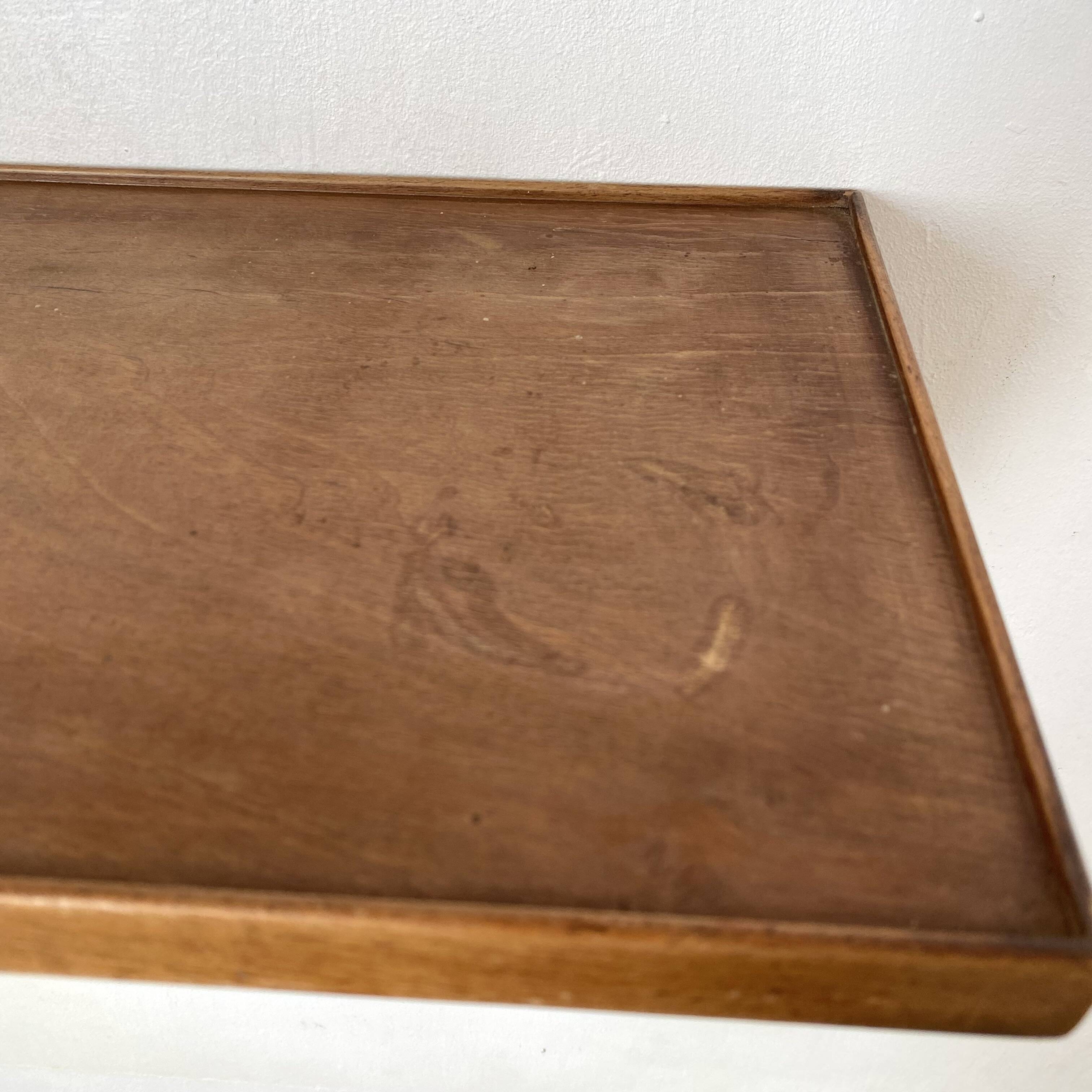 solid beech wood wall shelf