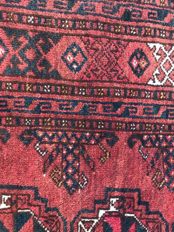 Carpet old saddle made turkmen hand 97 x 162 cm