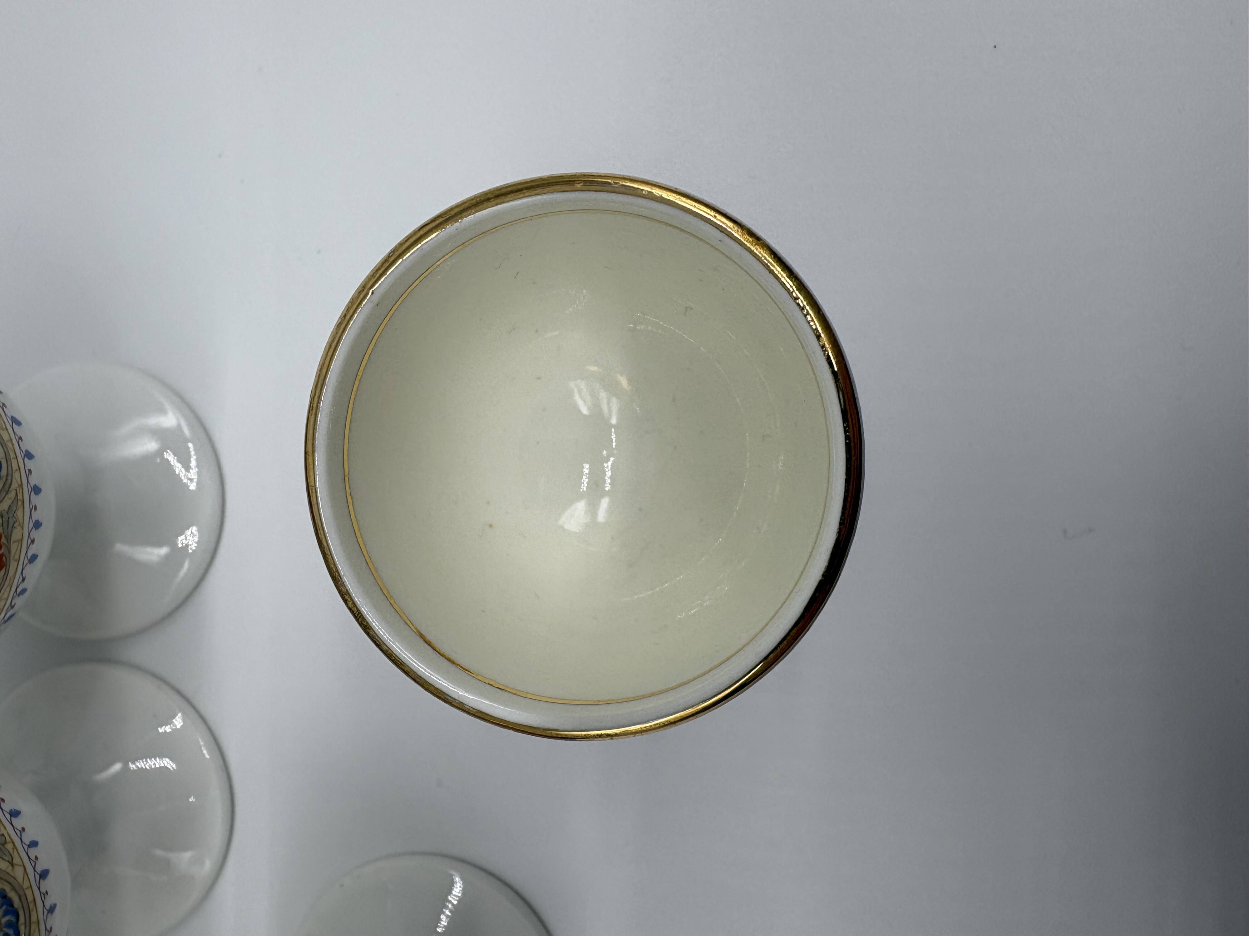 Service for Egg Cups Antique Grosvenor China Persian English Porcelain